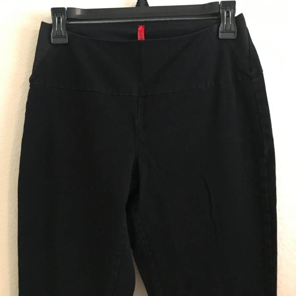 Spanx Black Pull On Ankle Zip Stretch Jegging Pants